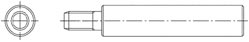 One end of external screw type